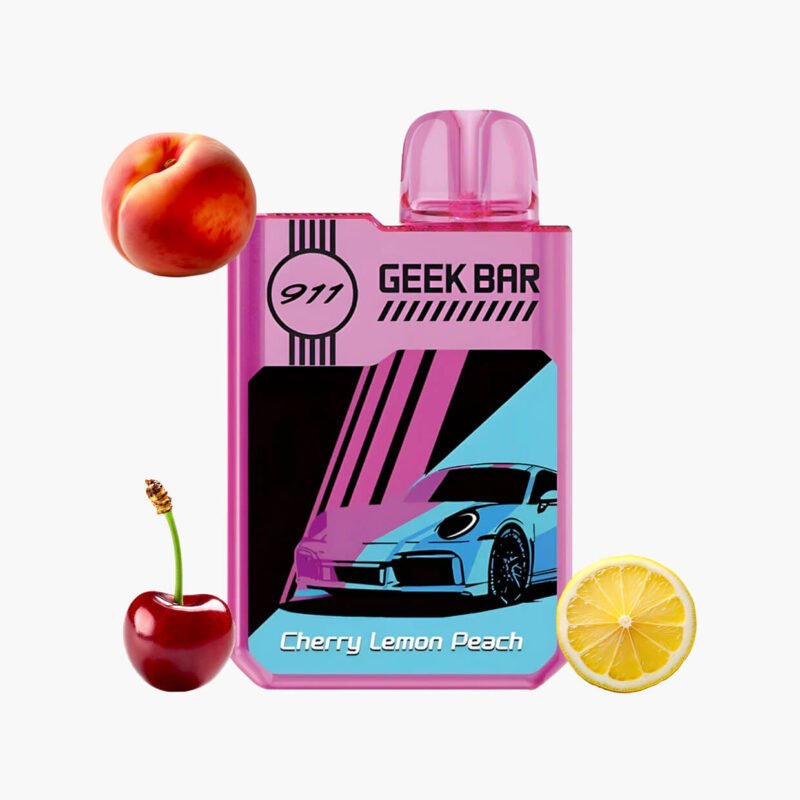 جيك بار 18000 سحبة كرز ليمون خوخ Geek Bar 911