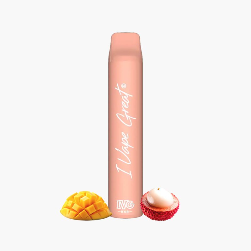 اي في جي 800 سحبة سيجارة بار بلس نكهة مانجو ليتشي | Ivg 800 Puffs Bar Plus Vape mango lychee