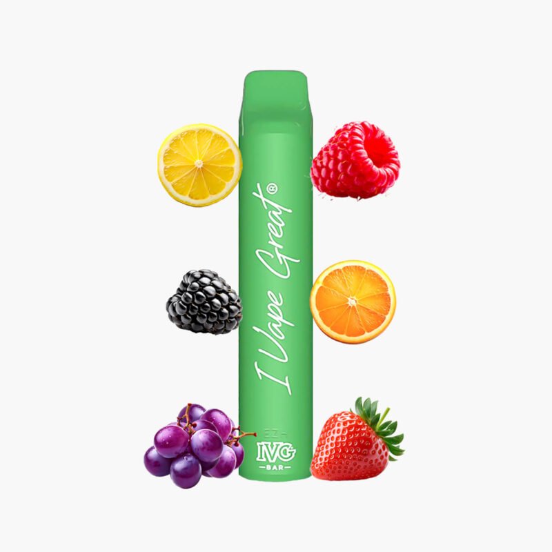 اي في جي 800 سحبة سيجارة بار بلس نكهة رينبو فواكه | Ivg 800 Puffs Bar Plus Vape rainbow