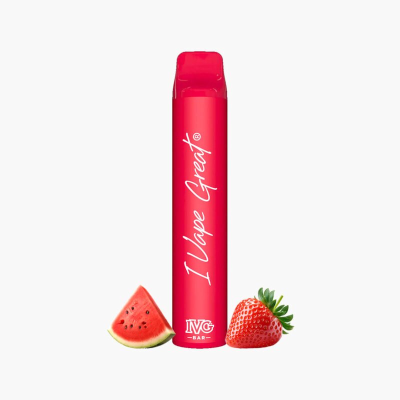اي في جي 800 سحبة سيجارة بار بلس نكهة بطيخ فراولة | Ivg 800 Puffs Bar Plus Vape watermelon strawberry
