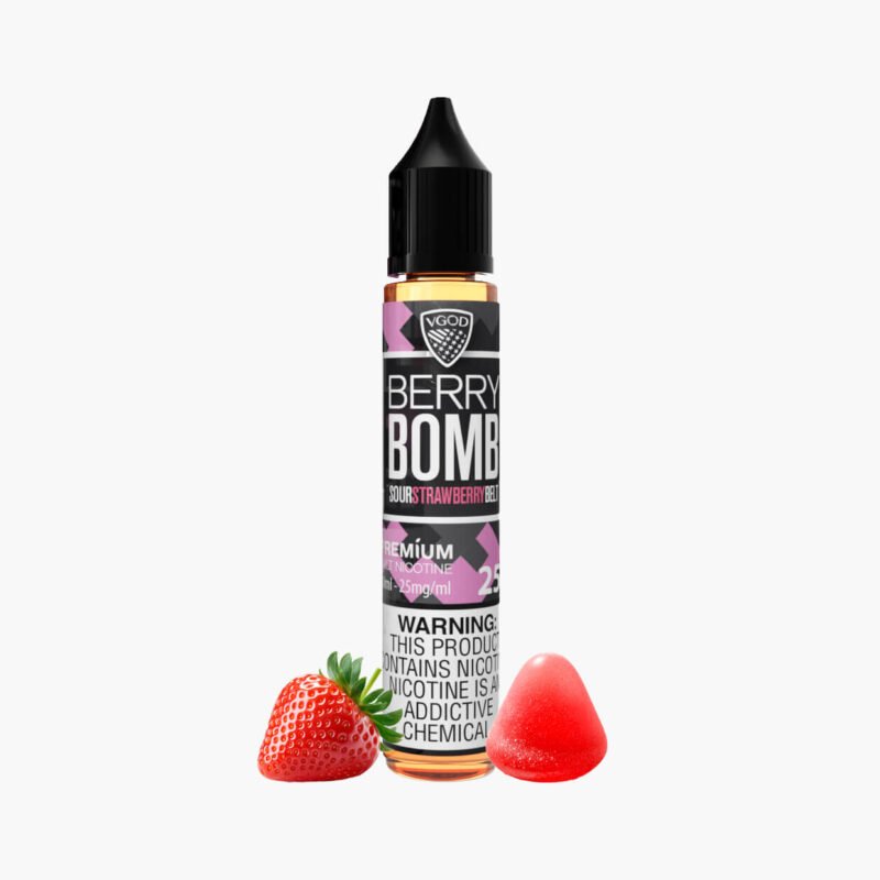 نكهة فراوله بومب سولت فيقود ستروبري بومب سولت 30مل | Vgod Berry Bomb Salt 30ml Strawberry bomb
