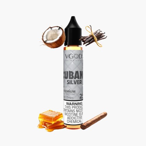 نكهة كوبانو سلفر سولت سيجار كوبي فانيلا فيقود 30مل فضي سولت | Vgod Cubano Silver Salt 30ml