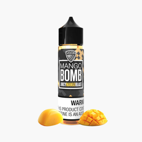 VGOD-mango-bomb-60ml-e-liquid نكهة مانجو بومب فيقود مانجو 60مل نكهة مانجو شيشة الكترونية في السعودية Vgod Mango Bomb 60ml