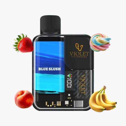 VIOLET-blue-slush-8000-puffs-disposable-vape فيوليت 8000 سحبه جاهزه بلو سلاش | Violet 8000 Puffs Disposable blue slush