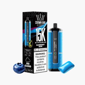 فيب الفاخر توت ازرق علكة 15000 سحبة al fakher blueberry gum 15000 puff crown bar