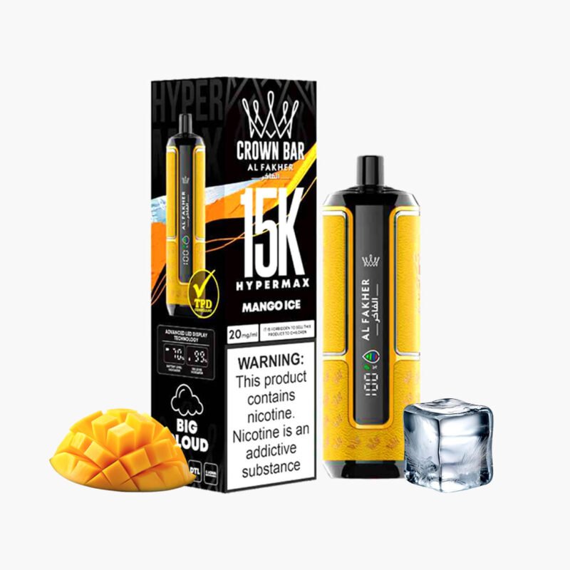 فيب الفاخر مانجو ايس 15000 سحبة al fakher mango ice 15000 puff crown bar