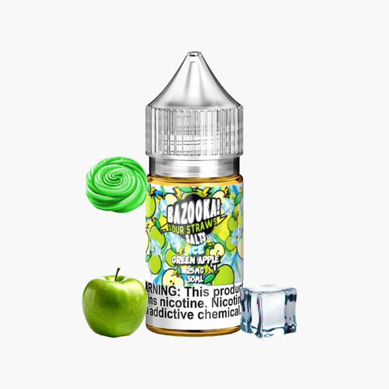 bazooka-green-apple-ice-salt-30ml-saudi-arabia بازوكا تفاح اخضر ايس سولت نكهة سحبة | Bazooka Green Apple Ice Salt 30ml