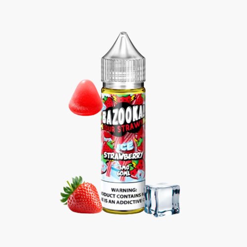 بازوكا فراولة ايس | نكهة شيشة الكترونية السعودية | Bazooka Strawberry Ice 60ml