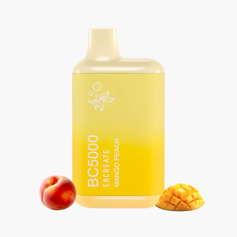 الف بار 5000 موشة | شيشة جاهزة مانجو خوخ | Elfbar BC5000 5000 Puff Disposable mango peach