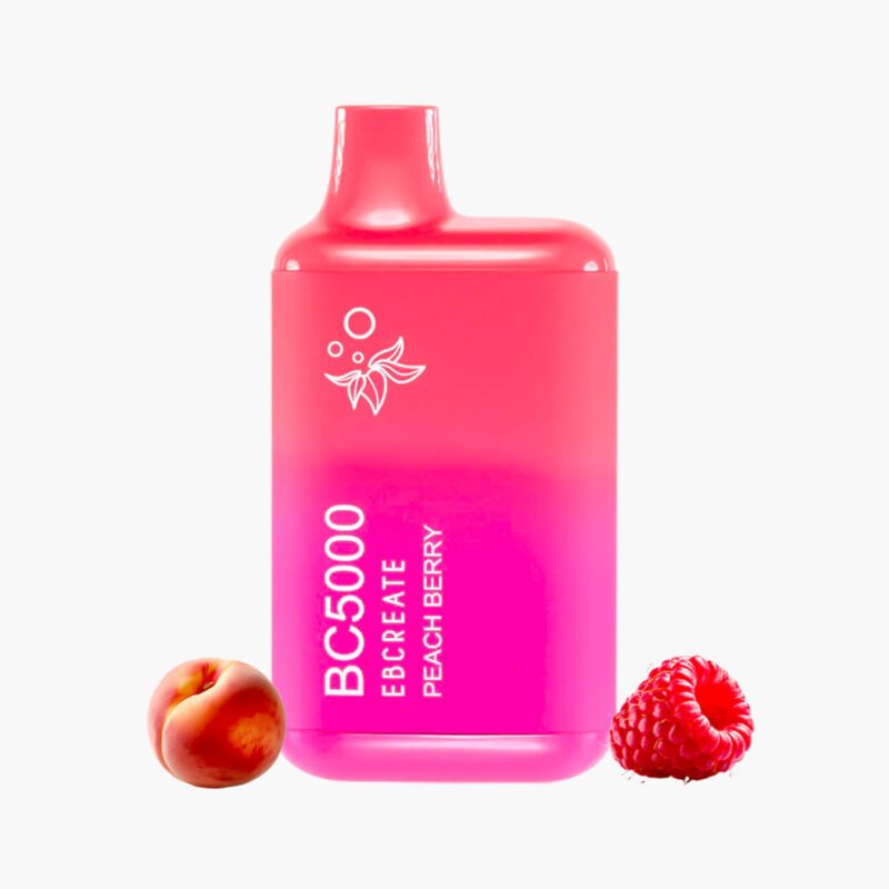 الف بار 5000 موشة | شيشة جاهزة خوخ توت | Elfbar BC5000 5000 Puff Disposable peach berry