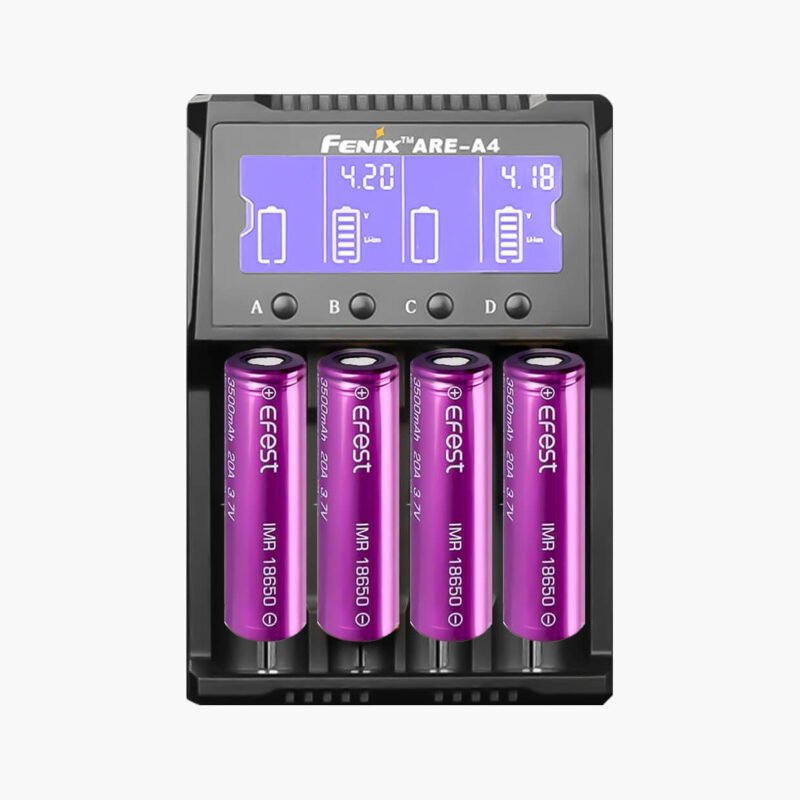 شاحن بطاريات فيب فينيكس 4 مداخل | Fenix Vape Battery Charger 4 Bay