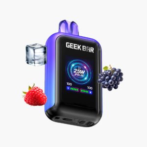 سحبة جيك بار 23000 وات عنب توت ايس | Geek Bar Watt 23k Puff Disposable Geek Bar 23000 grape raspberry ice
