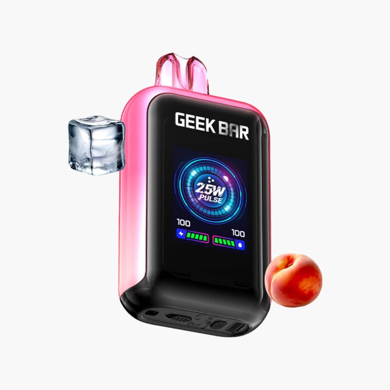 سحبة جيك بار 23000 وات خوخ ايس | Geek Bar Watt 23k Puff Disposable Geek Bar 23000 peach ice