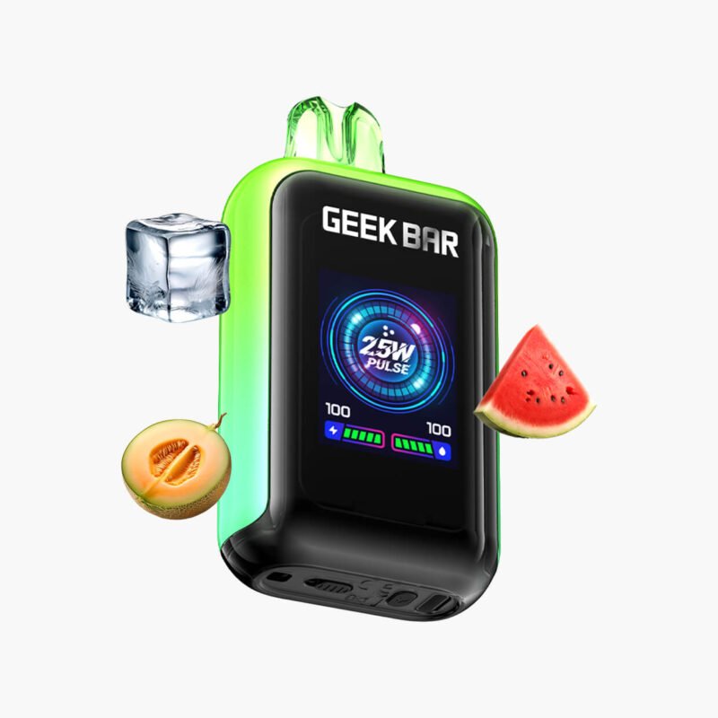 سحبة جيك بار 23000 وات بطيخ شمام ايس | Geek Bar Watt 23k Puff Disposable Geek Bar 23000 triple melon ice