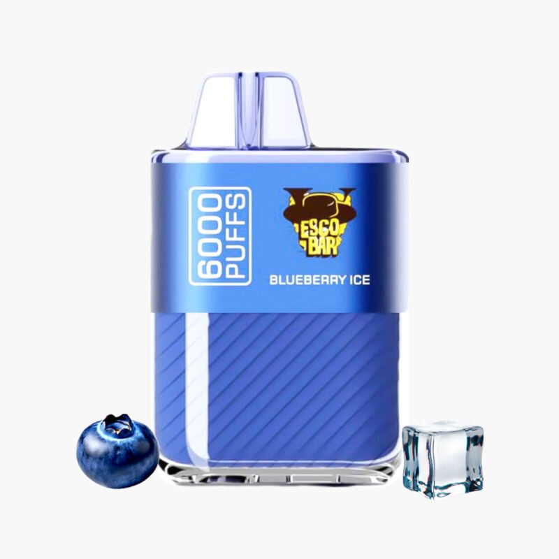 هوانا 6000 موش ايسكو بار سحبة جاهزة نكهة توت ازرق ايس | Hawana 6000 Puffs Esco Bar Disposable Vape KSA blueberry ice