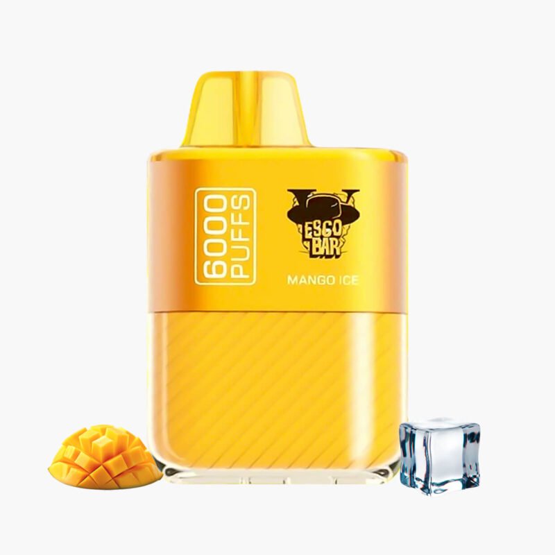 هوانا 6000 موش ايسكو بار سحبة جاهزة نكهة مانجو ايس | Hawana 6000 Puffs Esco Bar Disposable Vape KSA mango ice