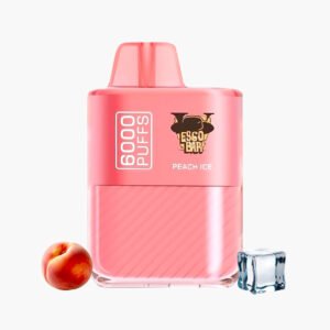هوانا 6000 موش ايسكو بار سحبة جاهزة نكهة خوخ ايس | Hawana 6000 Puffs Esco Bar Disposable Vape KSA peach ice