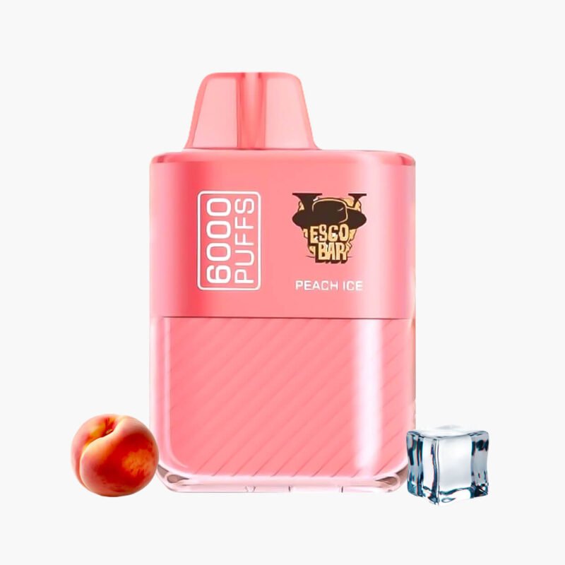 هوانا 6000 موش ايسكو بار سحبة جاهزة نكهة خوخ ايس | Hawana 6000 Puffs Esco Bar Disposable Vape KSA peach ice