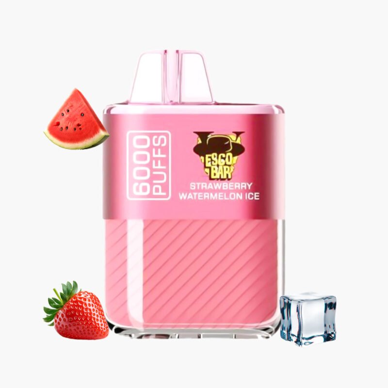 هوانا 6000 موش ايسكو بار سحبة جاهزة نكهة فراولة بطيخ ايس | Hawana 6000 Puffs Esco Bar Disposable Vape KSA strawberry watermelon ice