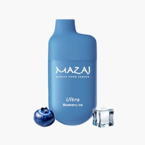 مزاج 7000 موش الترا سحبة جاهزة نكهة توت ازرق ايس | Mazaj 7000 Puffs Ultra Disposable blueberry ice