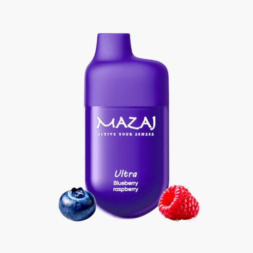 مزاج 7000 موش الترا سحبة جاهزة نكهة توت مشكل | Mazaj 7000 Puffs Ultra Disposable Blueberry Raspberry