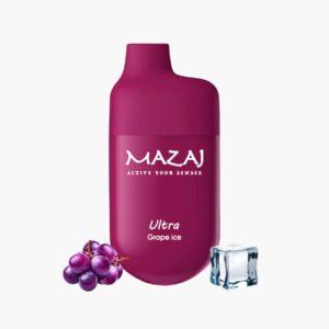 مزاج 7000 موش الترا سحبة جاهزة نكهة عنب ايس | Mazaj 7000 Puffs Ultra Disposable grape ice
