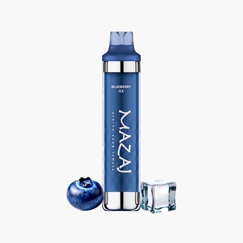 سحبة مزاج 8000 موش بلاك توت ازرق ايس مزاجي | Mazaj 8000 Puffs Black Disposable blueberry ice