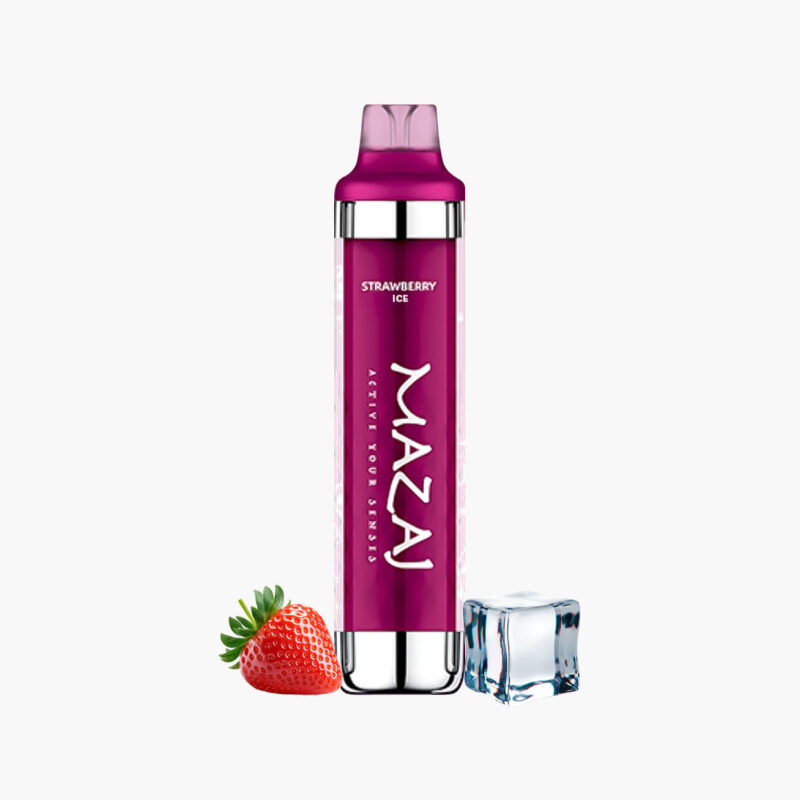 mazaj-8000-puffs-black-disposable-strawberry-ice سحبة مزاج 8000 موش بلاك فراوله ايس مزاجي | Mazaj 8000 Puffs Black Disposable strawberry ice