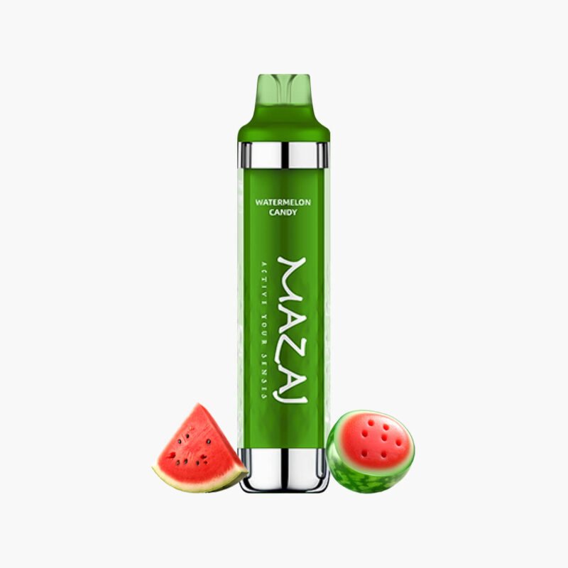 سحبة مزاج 8000 موش بلاك حلاوة بطيخ مزاجي | Mazaj 8000 Puffs Black Disposable watermelon candy