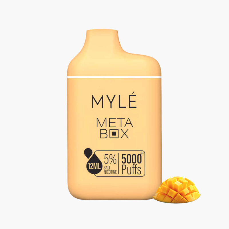 سحبة مايلي 5000 موش ميتا بوكس مانجو | Myle Meta Box 5000 Puff Disposable mango
