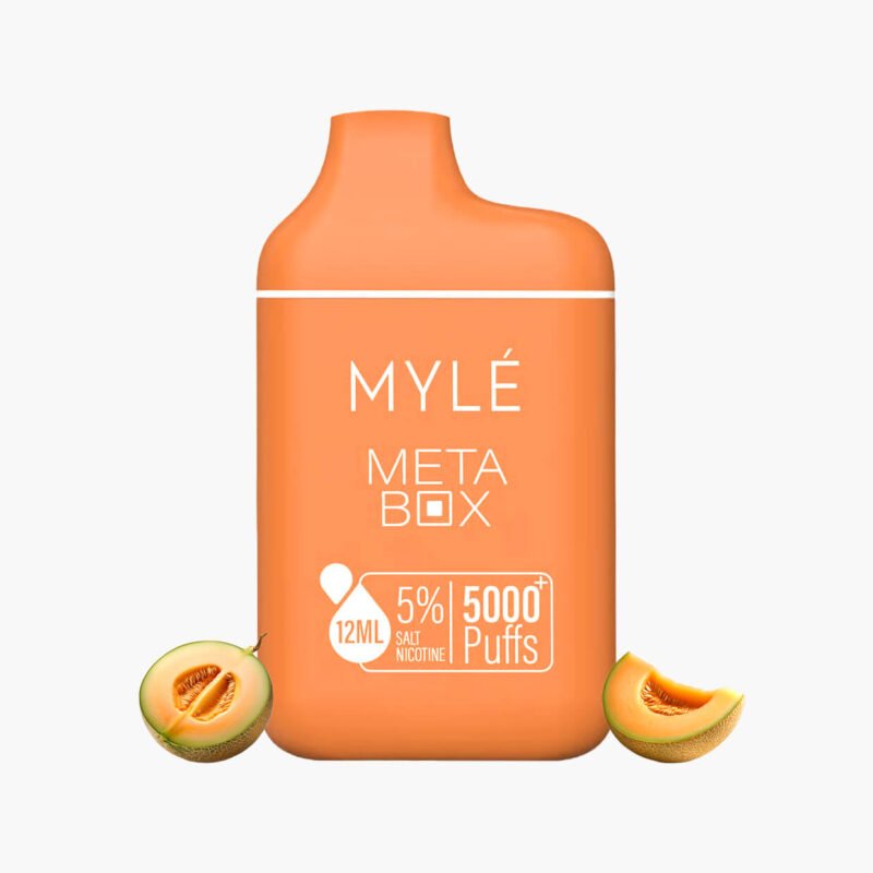 سحبة مايلي 5000 موش ميتا بوكس شمام | Myle Meta Box 5000 Puff Disposable melon honeydew
