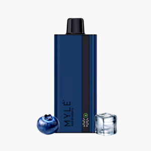 سحبة مايلي سليم مايلي 8000 موش توت ازرق ايس Myle Slim 8000 Puffs Disposable blueberry ice