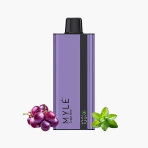 سحبة مايلي سليم مايلي 8000 موش عنب نعناع Myle Slim 8000 Puffs Disposable grape mint