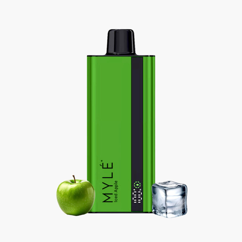 سحبة مايلي سليم مايلي 8000 موش تفاح ايس Myle Slim 8000 Puffs Disposable iced apple