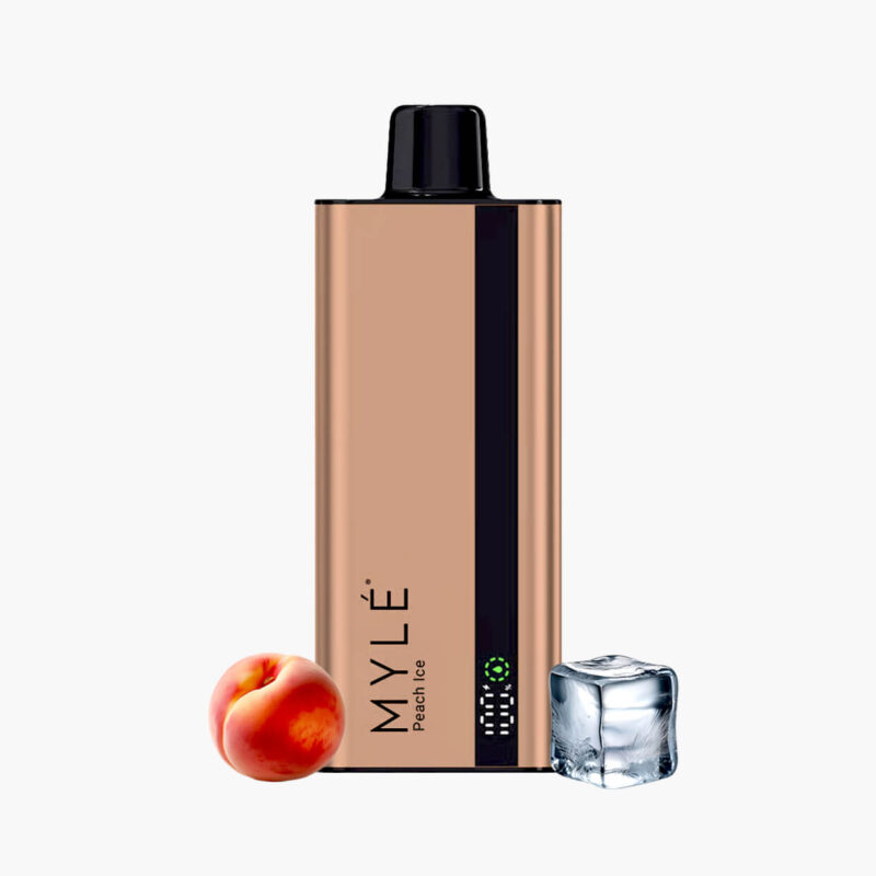 سحبة مايلي سليم مايلي 8000 موش خوخ ايس Myle Slim 8000 Puffs Disposable peach ice