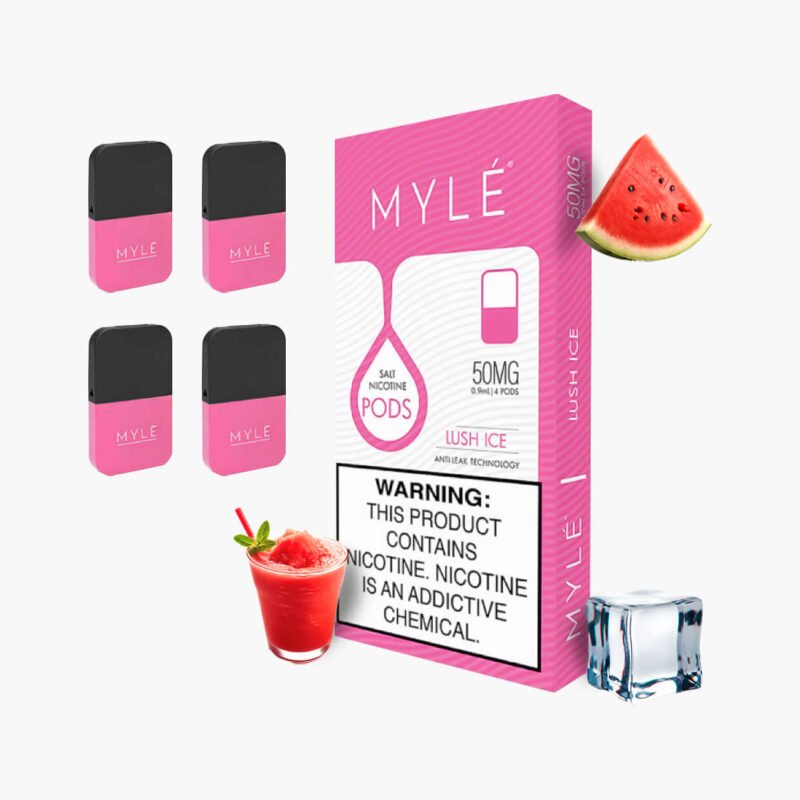 بودات مايلي الاصدار الرابع V4 لوش ايس | سحبة جاهزة معبأة في السعودية | Myle Pods V4 lush ice