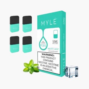 بودات مايلي الاصدار الرابع V4 مايتي مينت | سحبة جاهزة معبأة في السعودية | Myle Pods V4 mighty mint
