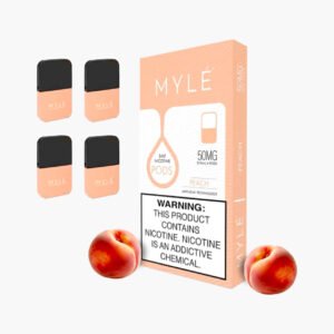 بودات مايلي الاصدار الرابع V4 خوخ | سحبة جاهزة معبأة في السعودية | Myle Pods V4 peach