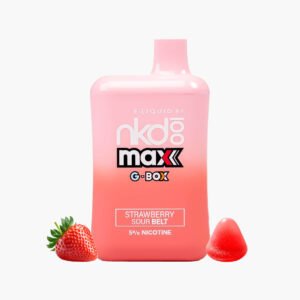 نيكد جي بوكس 5500 سحبة جاهزة فراولة حامضه و حلوة | Naked G-Box 5500 Puffs Disposable strawberry sour belt
