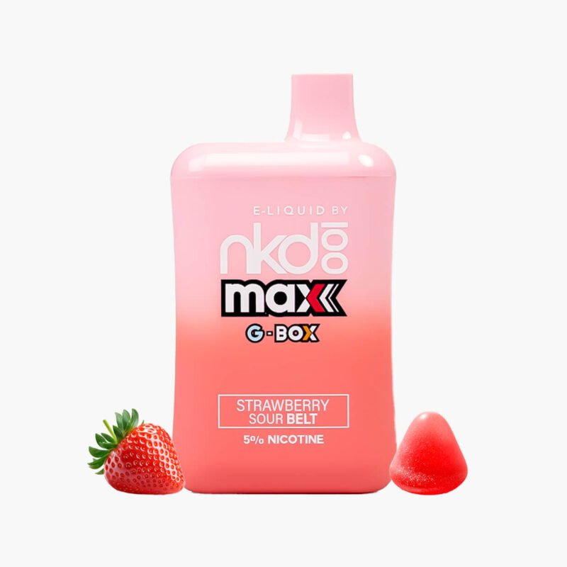 نيكد جي بوكس 5500 سحبة جاهزة فراولة حامضه و حلوة | Naked G-Box 5500 Puffs Disposable strawberry sour belt