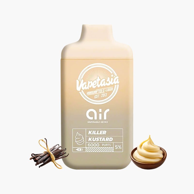 فيبتازيا 6000 سحبة جاهزة اكس اير كيلر كاسترد | Vapetasia 6000 Puffs X Air killer kustard Disposable