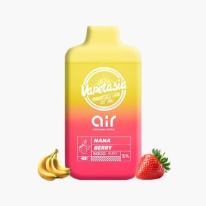 فيبتازيا 6000 سحبة جاهزة اكس اير نانا بيري فراولة موز | Vapetasia 6000 Puffs X Air nana berry Disposable
