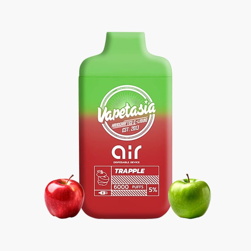 فيبتازيا 6000 سحبة جاهزة اكس اير ثلاث تفاحات | Vapetasia 6000 Puffs X Air trapple Disposable