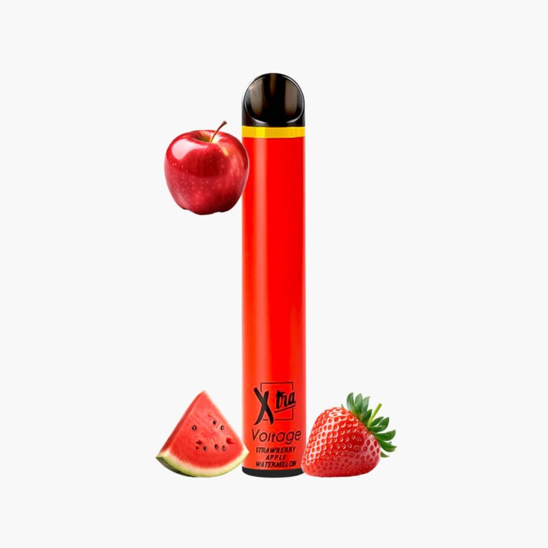 سحبة اكسترا 1500 موش جاهزة نكهة فراوله تفاح بطيخ - Xtra 1500 puffs Disposable Voltage Max strawberry apple watermelon