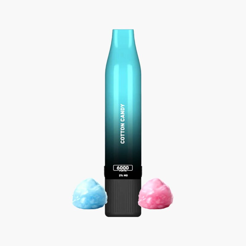سحبة اكسترا 6000 موش غزل البنات حلاوه القطن سحبه جاهزه | Xtra 6000 Puffs Dps Disposable Vape cotton candy