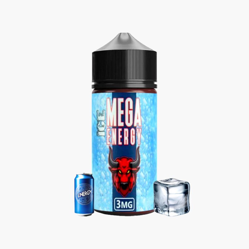 نكهة ميجا مشروب الطاقه ايس 120مل نكهة فيب شيشة في السعودية Mega energy Ice 120ml Vape E-liquid