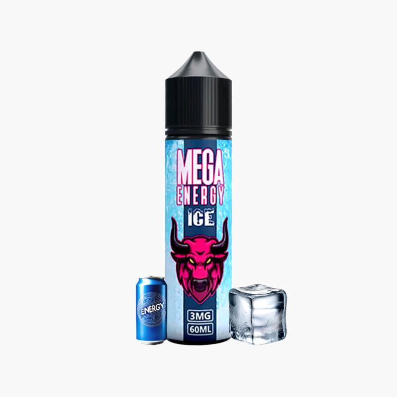 نكهة ميجا مشروب الطاقه ايس 60مل نكهة فيب شيشة في السعودية Mega energy Ice 60ml Vape E-liquid