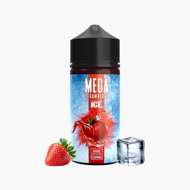 نكهة ميجا فراوله ايس 120مل نكهة فيب شيشة في السعودية Mega strawberry Ice 120ml Vape E-liquid