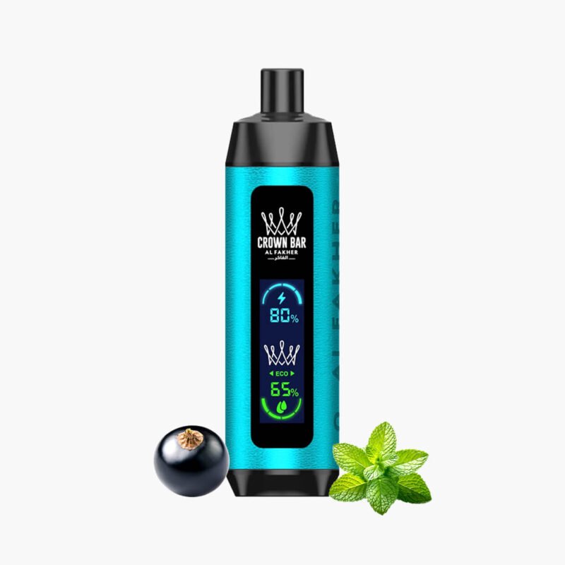 الفاخر 8000 سحبة شيشة كراون بار توت اسود نعناع | Al Fakher 8000 puff Crown Bar black currant mint