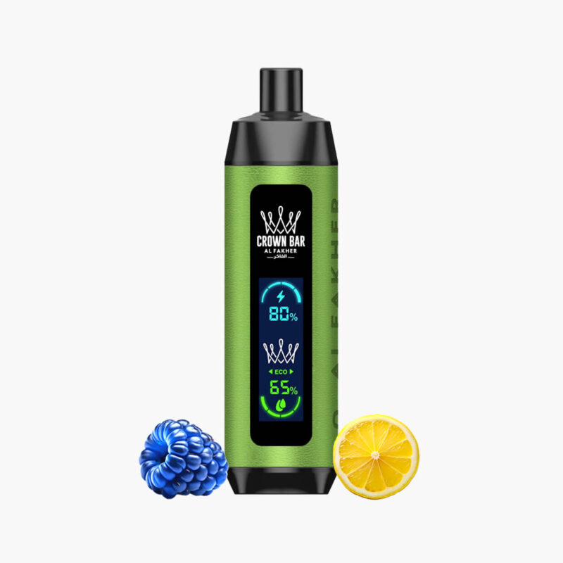 الفاخر 8000 سحبة شيشة كراون بار توت ازرق ليمون | Al Fakher 8000 puff Crown Bar blue razz lemonade